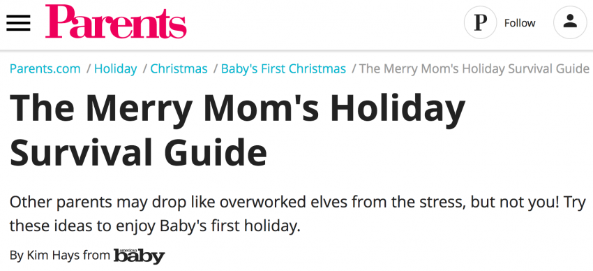 PARENTS Magazine - The Merry Mom's Holiday Survival Guide
