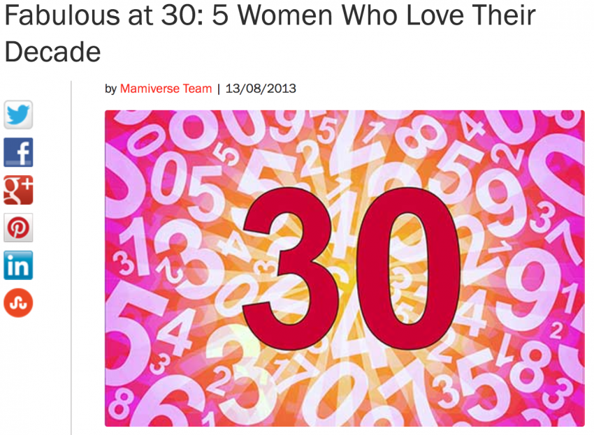 MAMIVERSE.com Fabulous at 30: 5 Women Who Love Their Decade