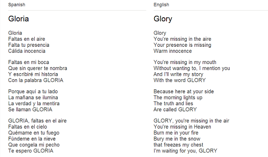 Gloria lyrics