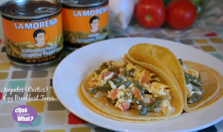 Nopales Egg Breakfast Tacos Recipe on QueMeansWhat.com