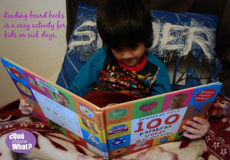 Reading Activities for kids on sick days QueMeansWhat.com
