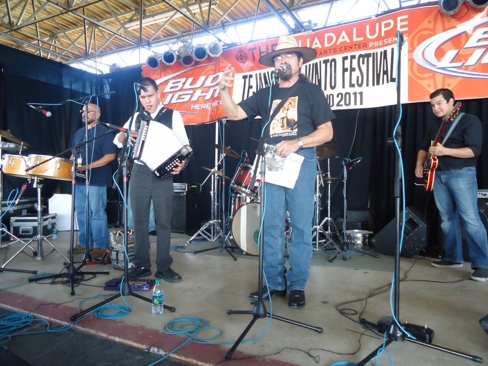 Juan Tejeda at the Tejano Conjunto Festival (Photo courtesy of GCAC)