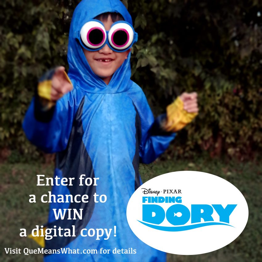 Finding Dory Digital Copy GIVEAWAY - QueMeansWhat.com.