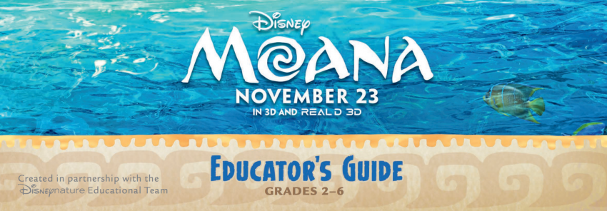 MOANA Movie Educator's Guide Grade 2 - 6 | QueMeansWhat.com
