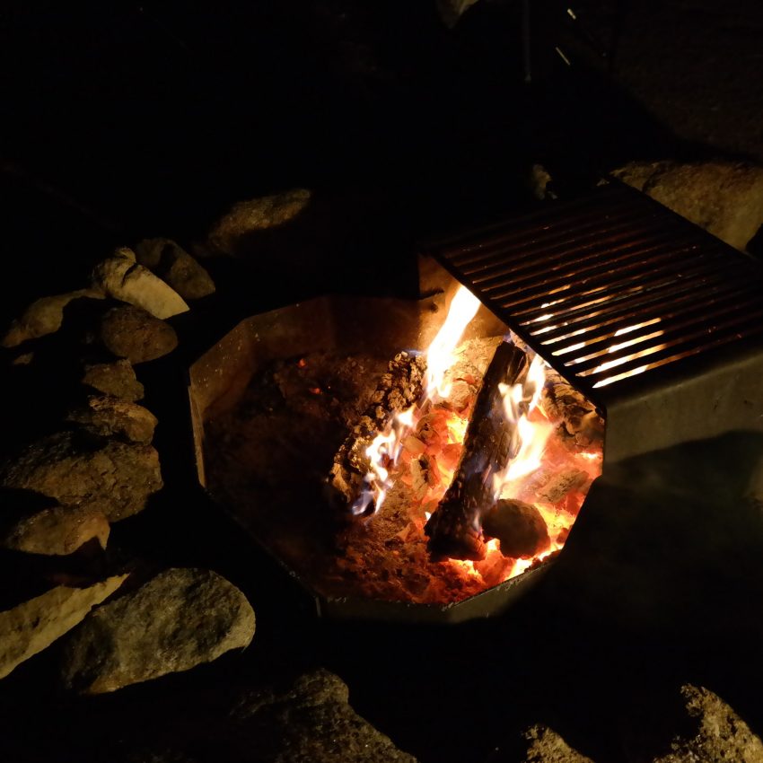 Campfire at KOA in Colorado