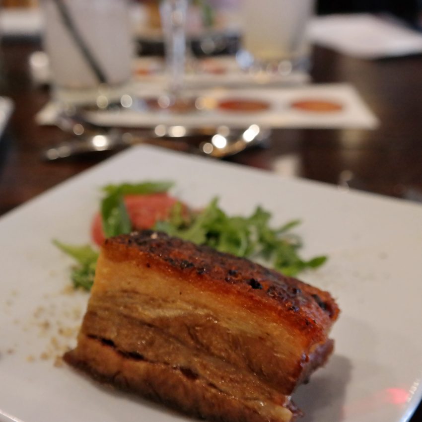 Kurobuta Pork Belly at Sazo's San Antonio Marriott Rivercenter - Quemeanswhat.com