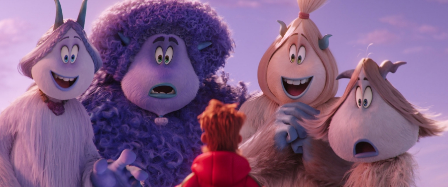  (L-R) Meechee voiced by ZENDAYA, Gwangi voiced by LEBRON JAMES, Percy voiced by JAMES CORDEN, Kolka voiced by GINA RODRIGUEZ and Fleem voiced by ELY HENRY in the new animated adventure "SMALLFOOT," from Warner Bros. Pictures and Warner Animation Group. Courtesy of Warner Bros. Pictures