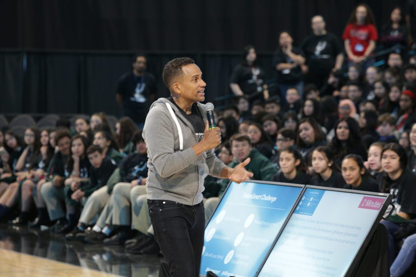 Teach Students About Money Not Just Math - Hill Harper at MassMutual #FutureSmart Event in the AT&T Center with almost 3,000 students