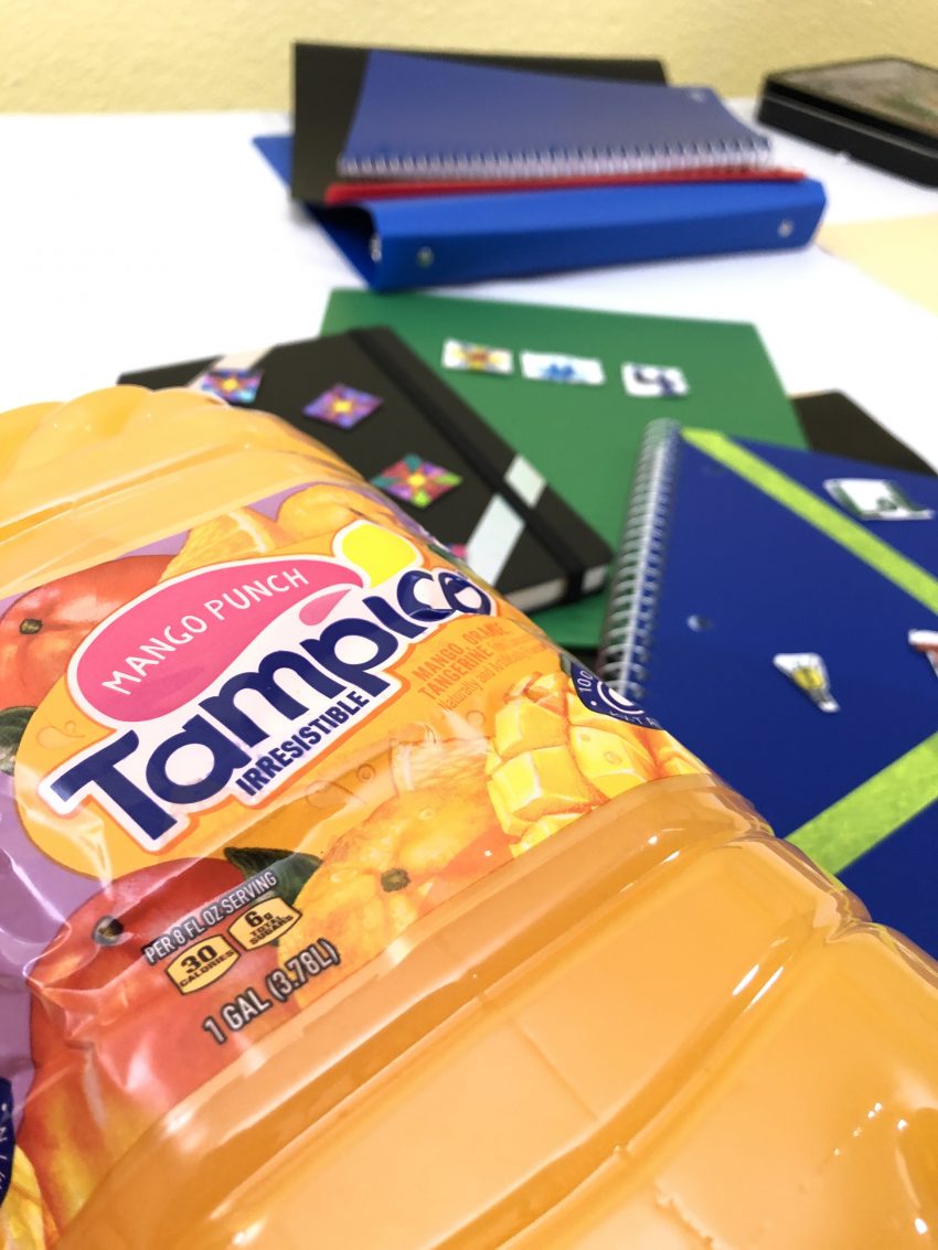 Lessons in Self-Expression: Create Something Colorful - Tampico Juice with School Supplies
