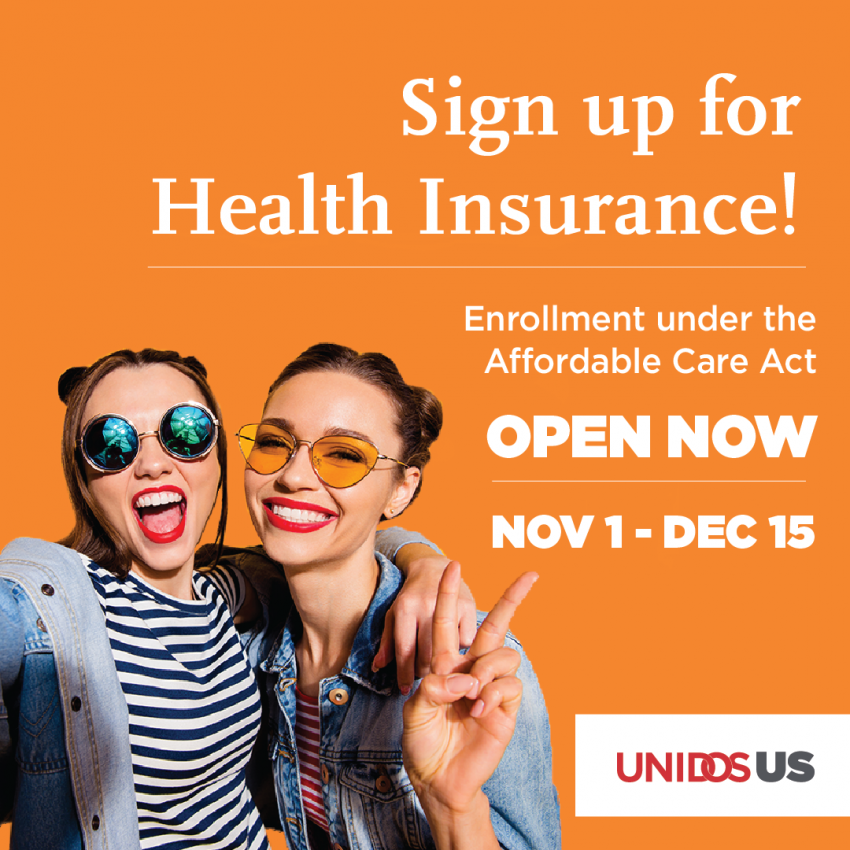 Sign up for Health Insurance UnidosUS healthcare.gov
