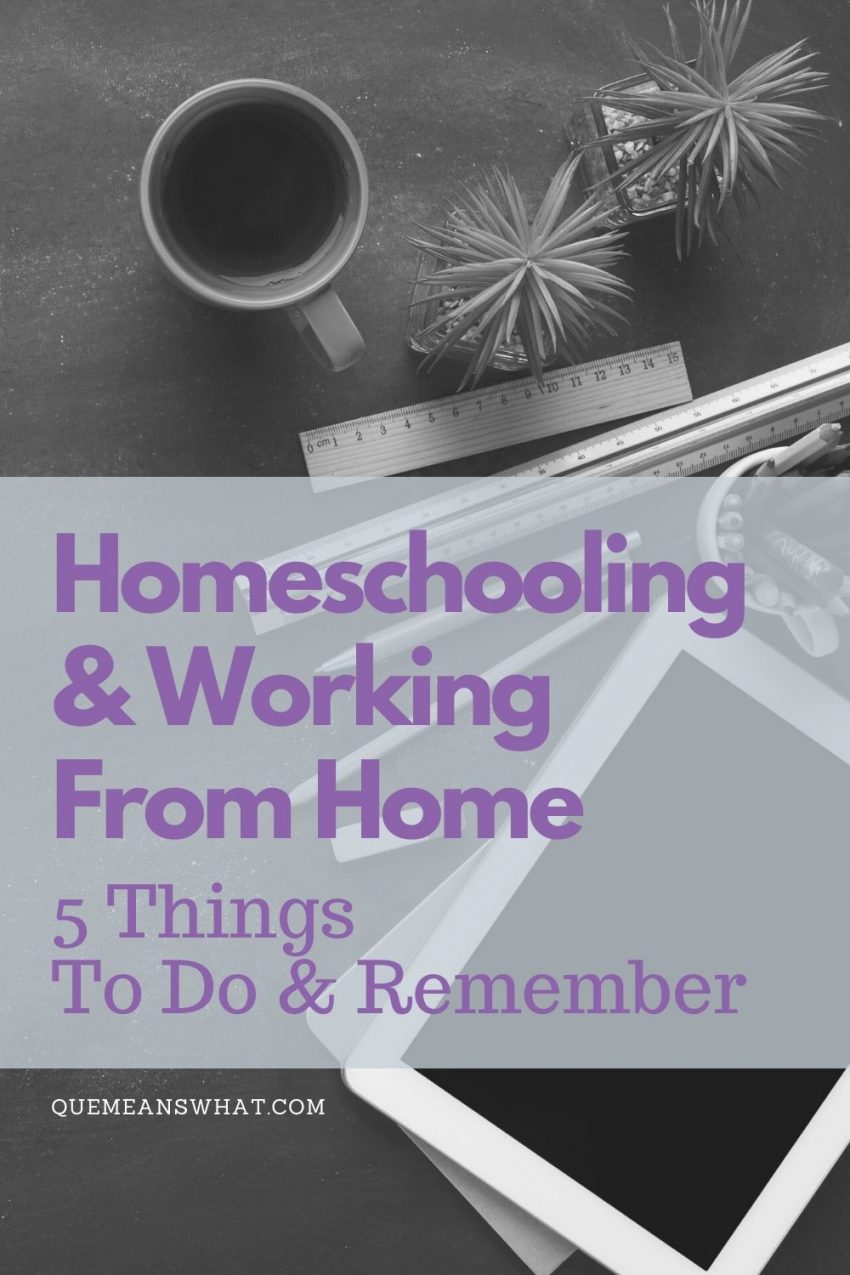 Homeschooling and Working From Home