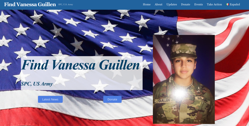 Find Vanessa Guillen Website